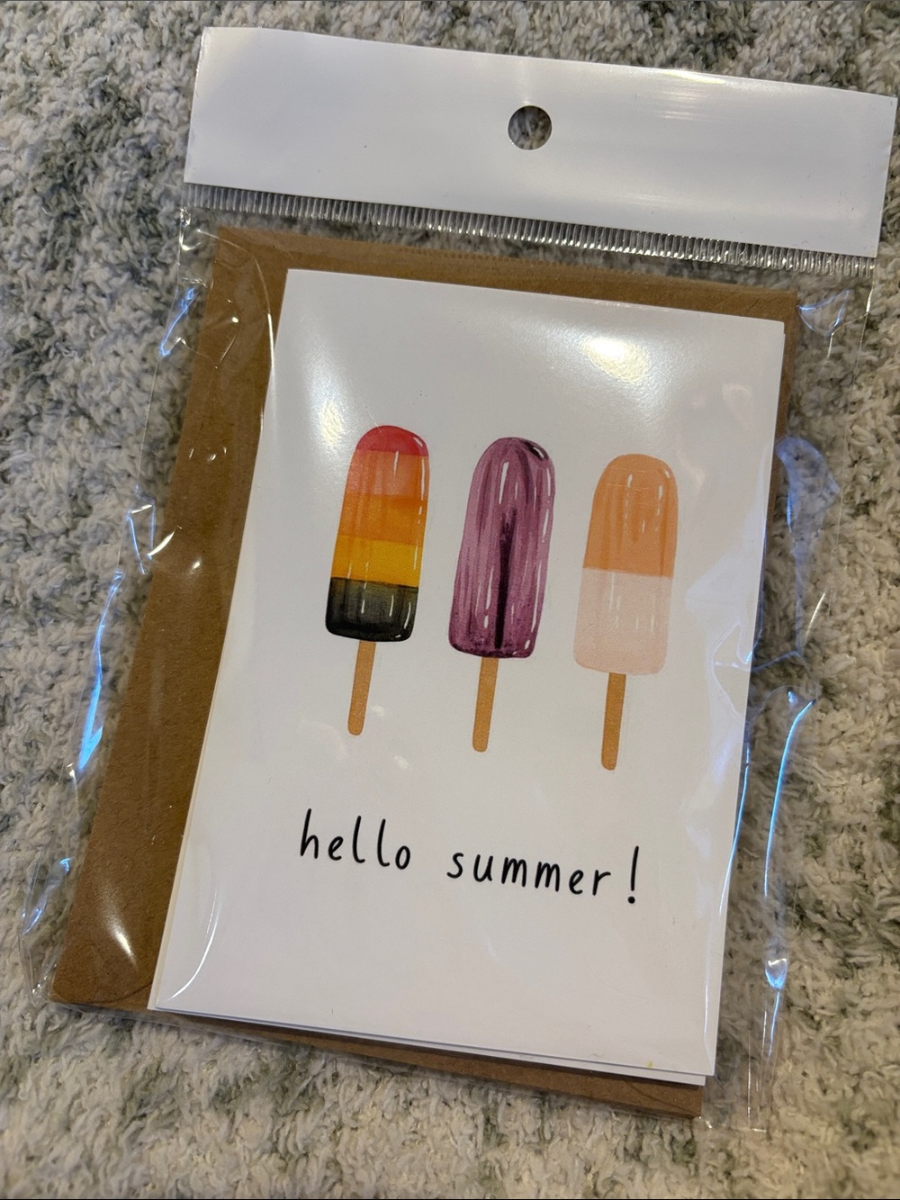 Hello Summer! Popsicle Greeting Cards Variety Pk  Set of Six NWT